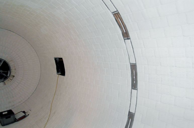 Moulin blanc vu de l'intérieur