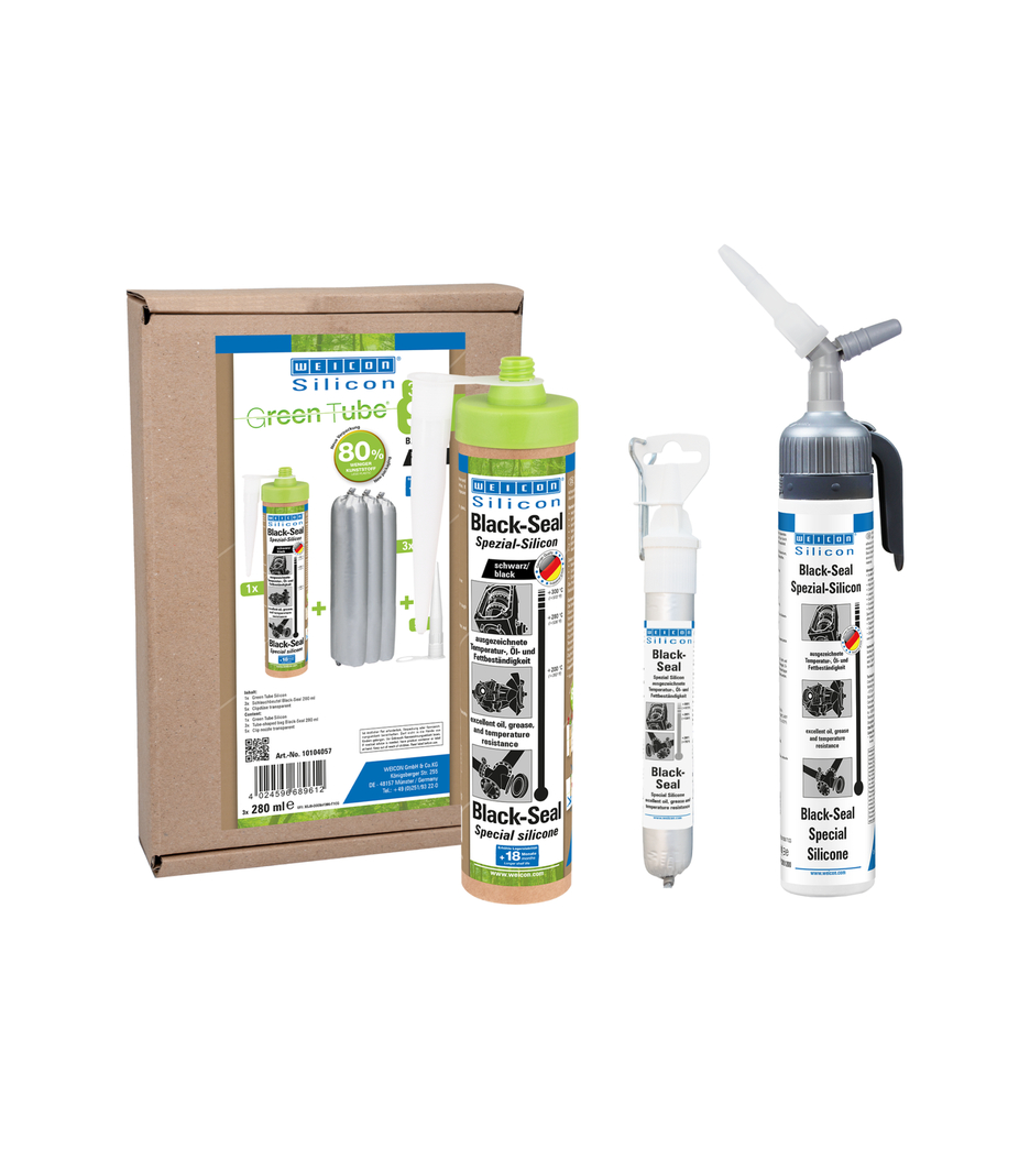 Black-Seal Silicone Spécial | Mastic d'étanchéité à élasticité permanente pour les zones résistantes à l'huile ou à la graisse