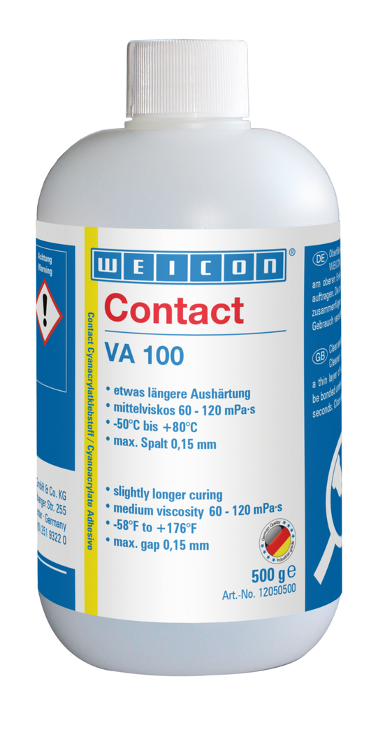 VA 100 Adhésif Cyanoacrylate | Colle instantanée pour métal, matières plastiques et caoutchouc VA 100 Adhésif Cyanoacrylate | Colle instantanée pour métal, matières plastiques et caoutchouc