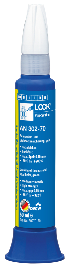 WEICONLOCK® AN 302-70 Frein filet | haute résistance, viscosité moyenne, homologué pour l'eau potable