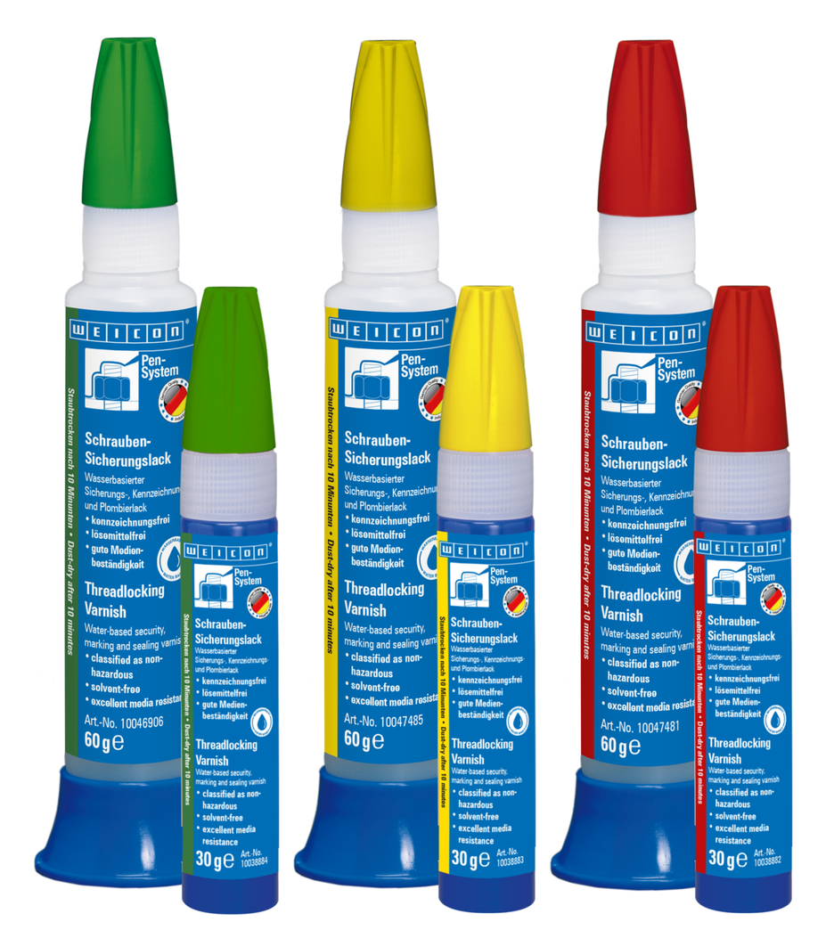 Vernis frein de vis WEICON | Vernis frein de vis d’identification et de plombage à base aqueuse