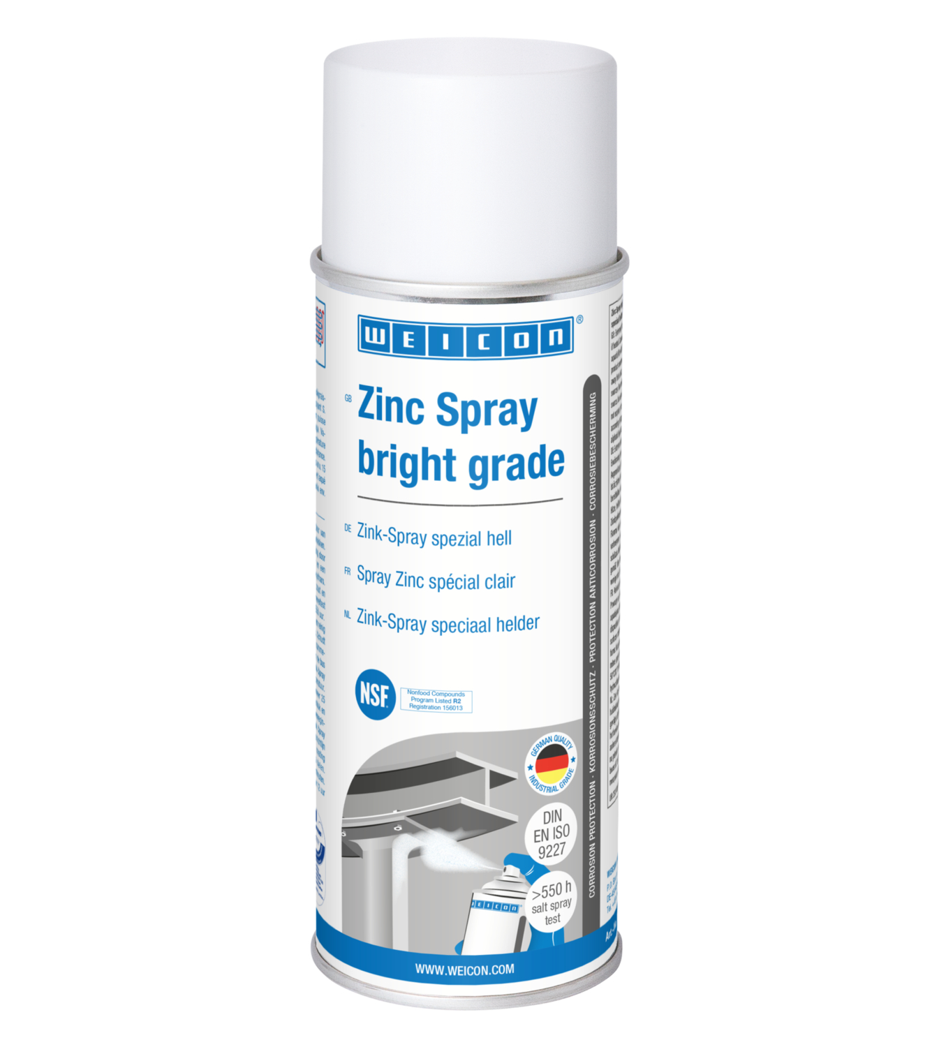 Spray Zinc « spécial clair » | protection cathodique contre la corrosion avec autorisation pour le secteur alimentaire