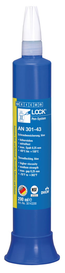 WEICONLOCK® AN 301-43 Frein filet | résistance moyenne, homologué pour l'eau potable WEICONLOCK® AN 301-43 Frein filet | résistance moyenne, homologué pour l'eau potable