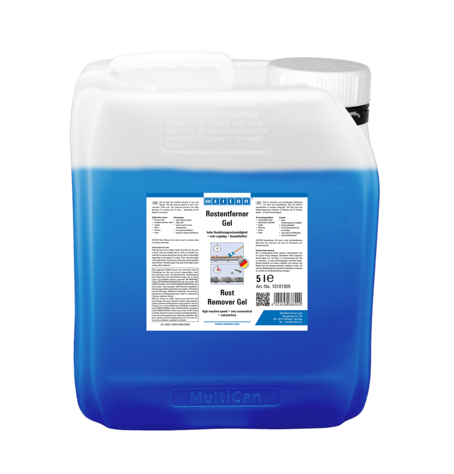 WEICON Décapant Rouille, Gel | Gel pour l'élimination rapide et fiable de la rouille et des couleurs de ternissement.