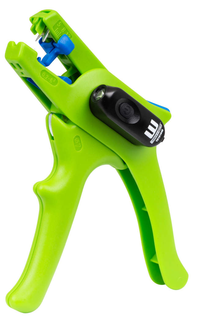 Pince à dénuder N°5 Green Line Kit LED | Outils de dénudage composés jusqu'à 97 % de matières premières renouvelables, kit de 2 pièces comprenant une pince à dénuder et une lampe de travail à LED