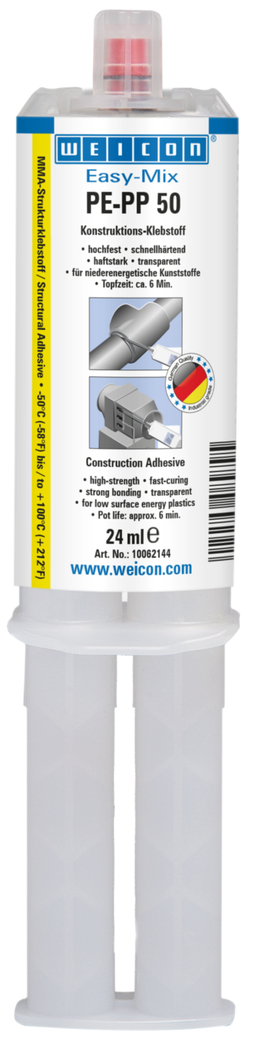 Easy-Mix PE-PP 50 | Adhésif de construction à base d'acrylate de méthyle pour matières plastiques spéciales