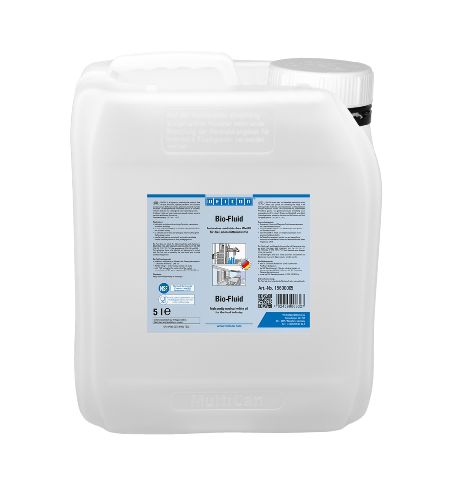 Bio-Fluid | Huile de lubrification et d'entretien pour le secteur alimentaire NSF H1 Bio-Fluid | Huile de lubrification et d'entretien pour le secteur alimentaire NSF H1