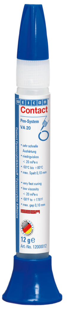 VA 20 Adhésif Cyanoacrylate | Colle instantanée pour le secteur alimentaire, le plastique et le caoutchouc