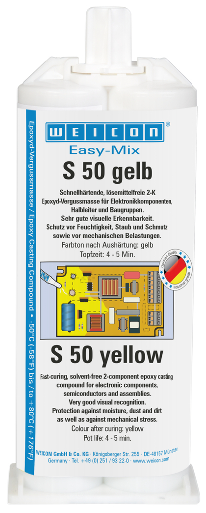 WEICON Easy-Mix S 50 jaune | Masse de scellement époxy