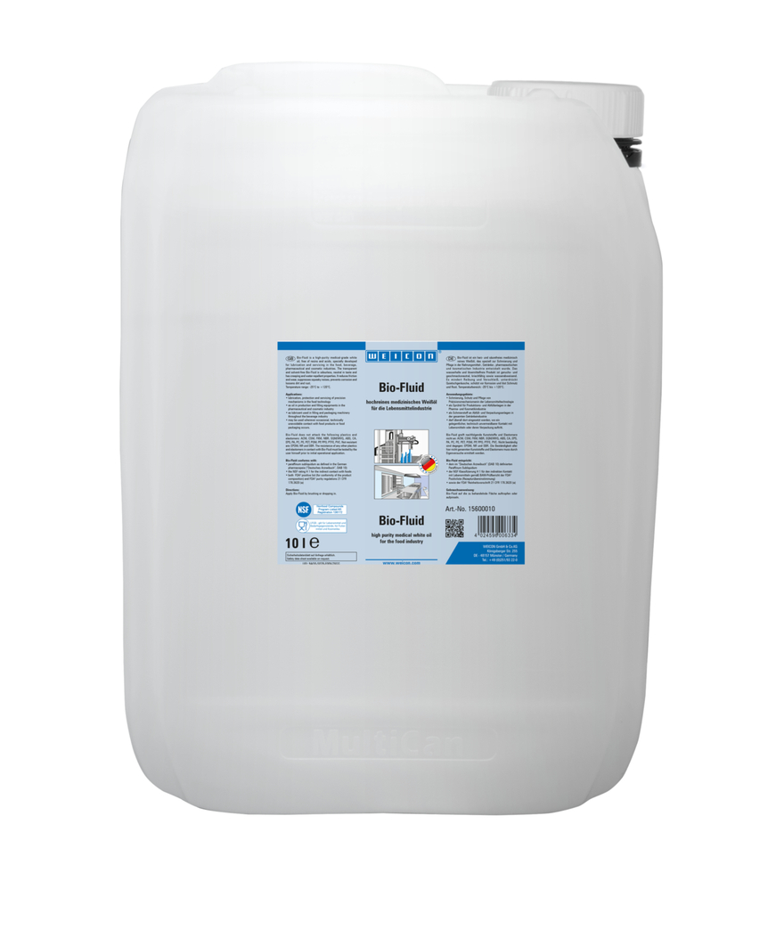 Bio-Fluid | Huile de lubrification et d'entretien pour le secteur alimentaire NSF H1 Bio-Fluid | Huile de lubrification et d'entretien pour le secteur alimentaire NSF H1