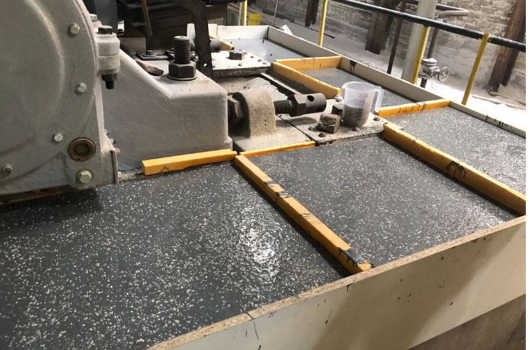 Dalle de sol comblée