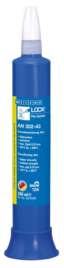 WEICONLOCK® AN 302-43 Frein filet | Résistance moyenne, viscosité accrue, homologué pour l'eau potable