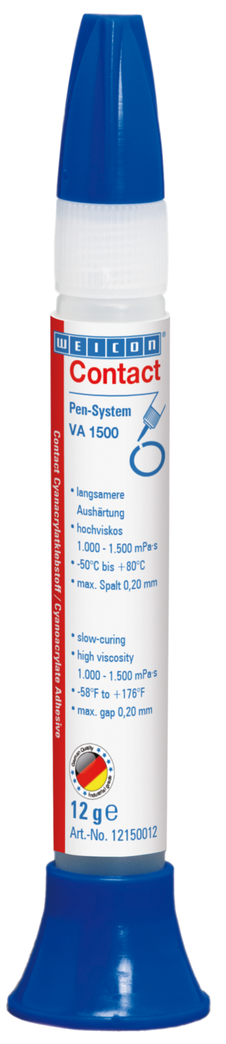 VA 1500 Adhésif Cyanoacrylate | Adhésif instantané pour caoutchouc, métal, matériaux absorbants et poreux