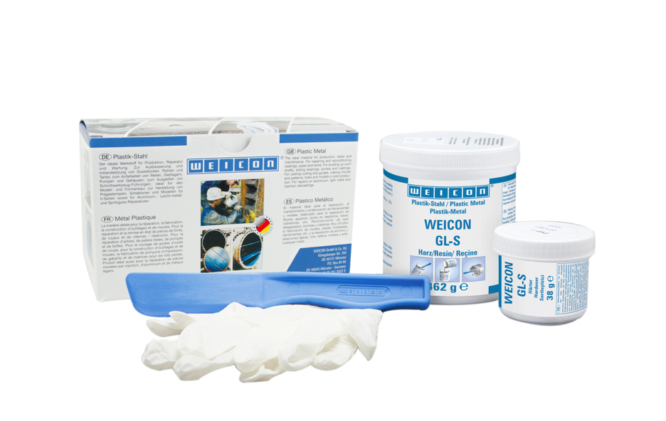 WEICON GL-S | Système à base de résine époxy chargé de minéraux pour le revêtement anti-usure, durcissement lent