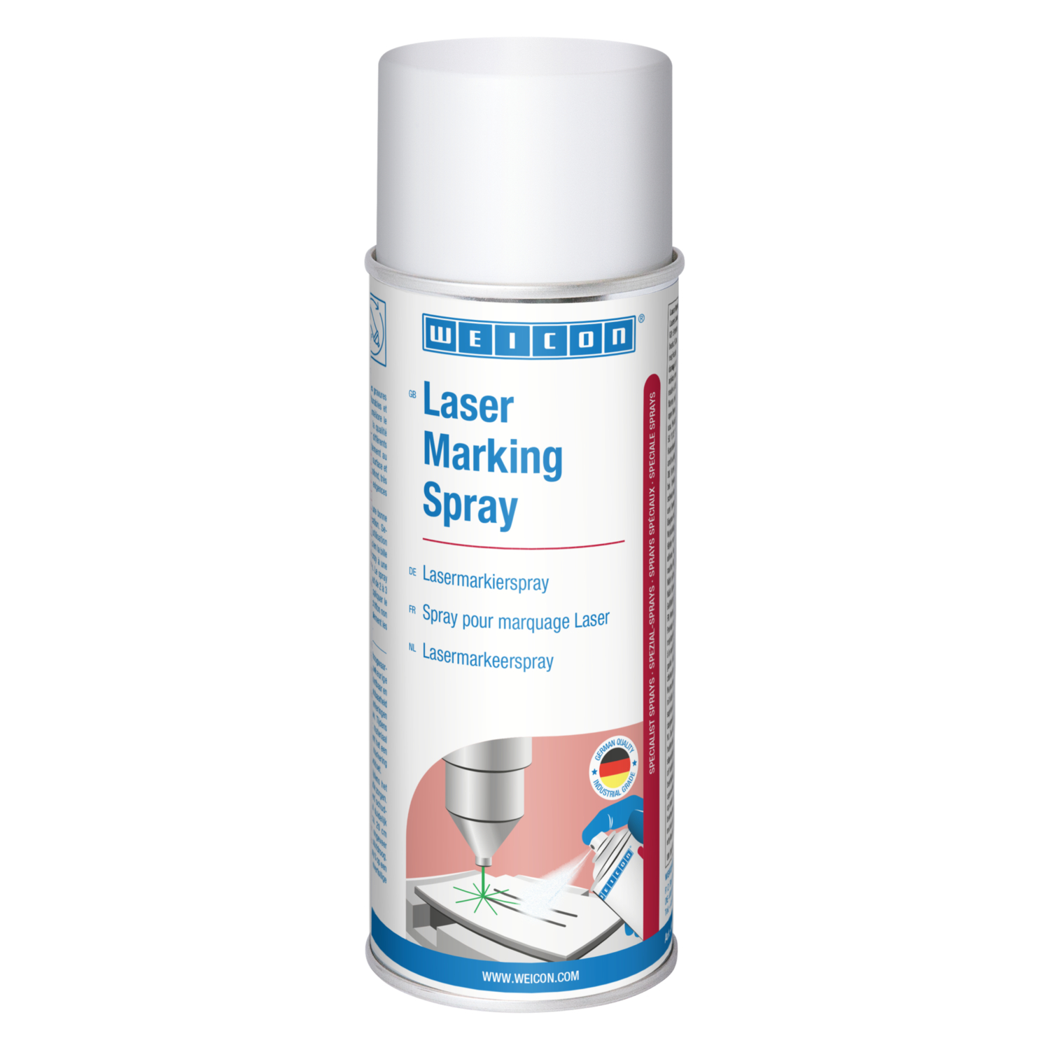 Spray pour marquage Laser WEICON | Spray spécial pour augmenter le contraste des gravures au laser