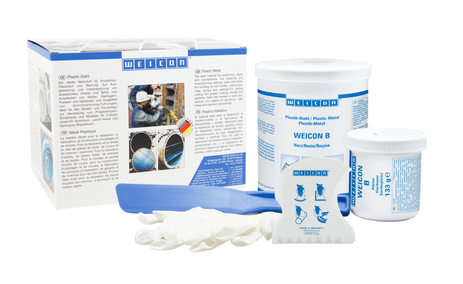 WEICON B | Système à base de résines époxy chargé d’acier pour la réparation et le moulage WEICON B | Système à base de résines époxy chargé d’acier pour la réparation et le moulage