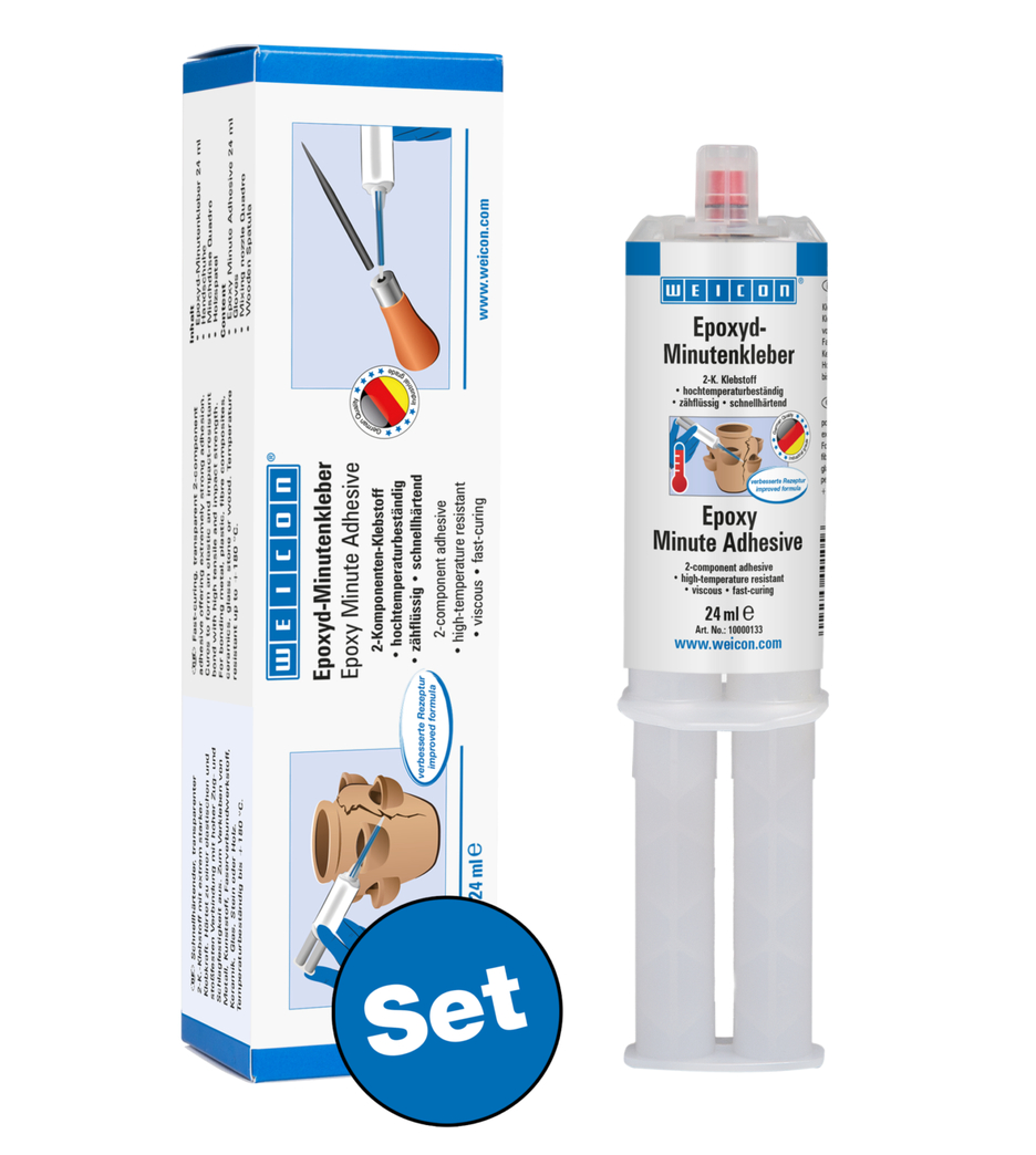 Colle-minute Epoxy | Colle époxy universelle, résistante aux températures élevées