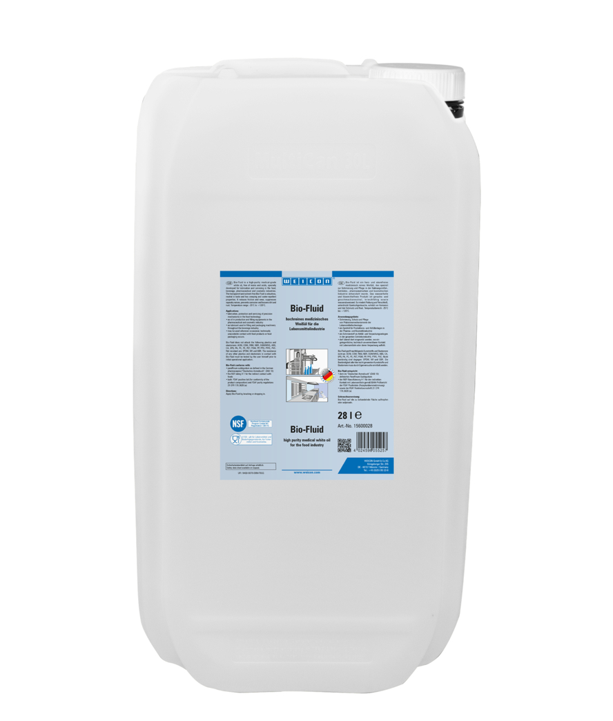 Bio-Fluid | Huile de lubrification et d'entretien pour le secteur alimentaire NSF H1 Bio-Fluid | Huile de lubrification et d'entretien pour le secteur alimentaire NSF H1