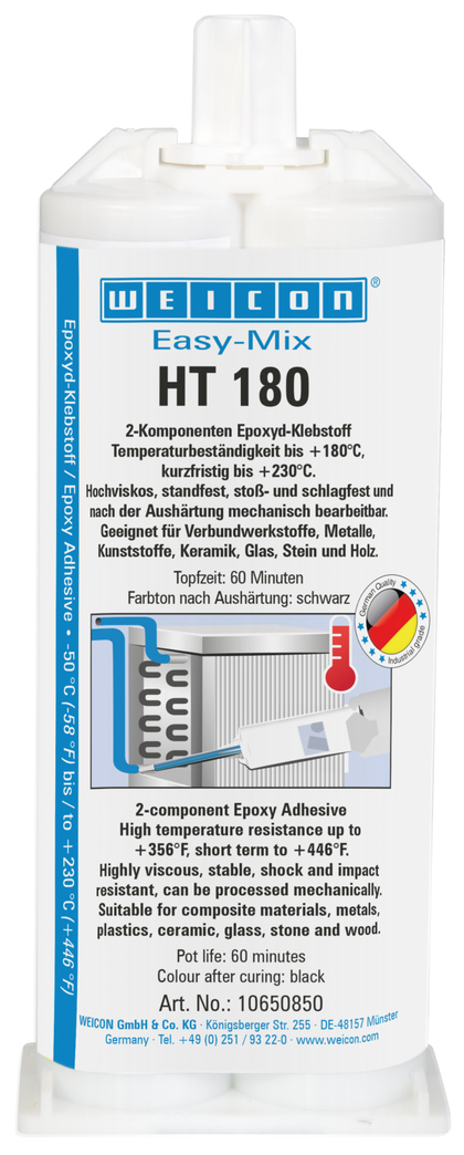 Easy-Mix HT 180 Adhésif Epoxy | Adhésif époxy résistant aux hautes températures jusqu'à 180°C