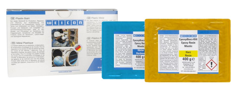 WEICON Mastic de Résine Epoxy | Mastic de réparation universel malléable WEICON Mastic de Résine Epoxy | Mastic de réparation universel malléable