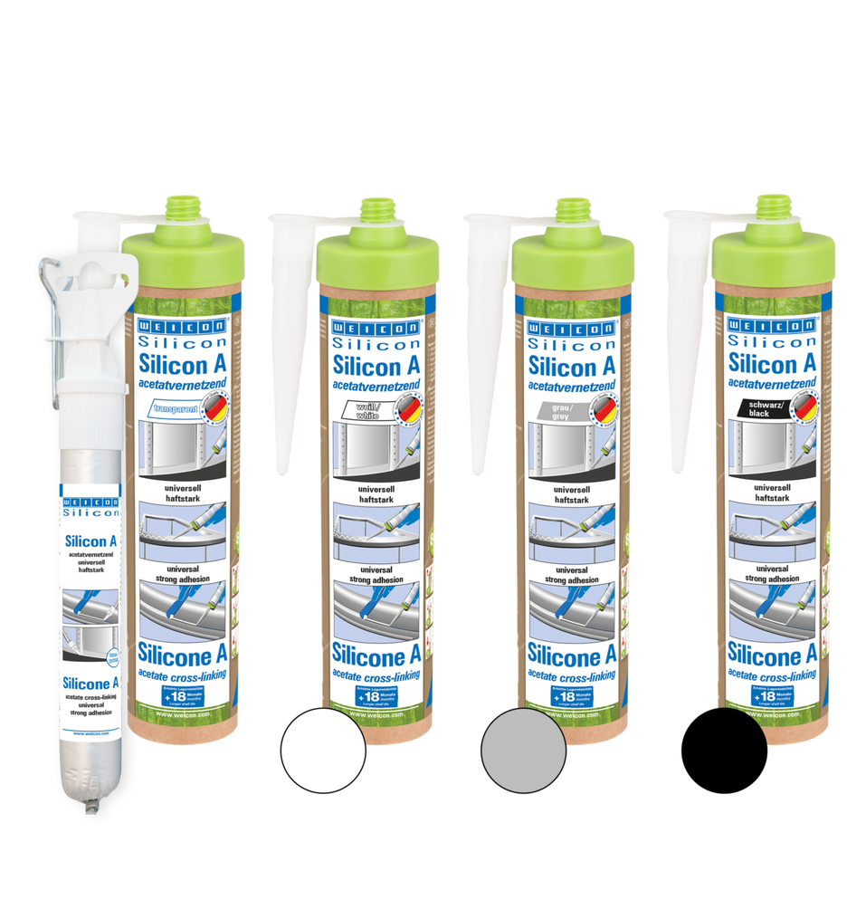 Silicone A | mastic d'étanchéité réticulant à l'acétate et fongicide