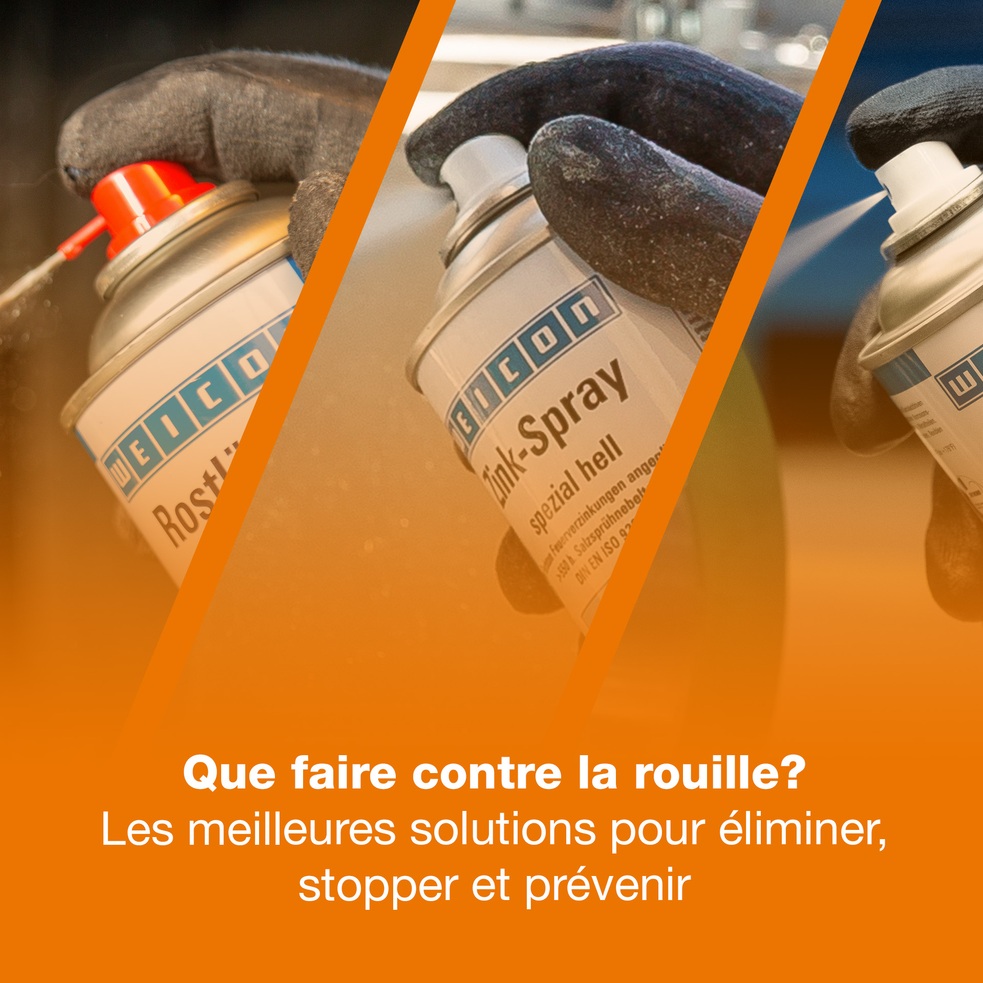 spray can, aerosol, gloves, orange overlay, advertisement