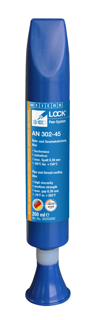 WEICONLOCK® AN 302-45 Etanchéité de Tuyaux et de Filetages | pour filetages grossiers, de résistance moyenne, avec homologation DVGW