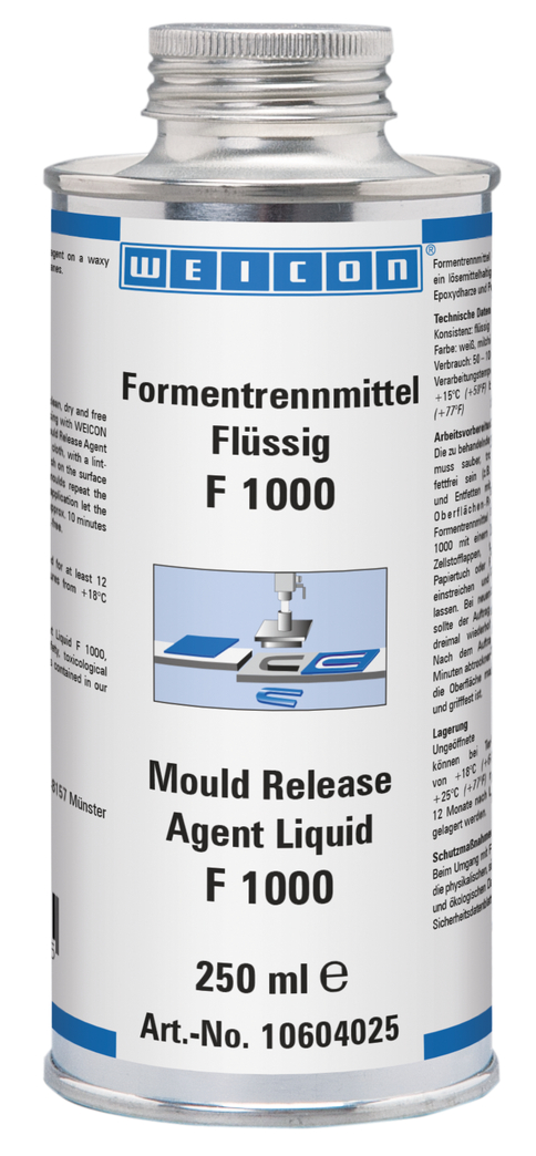 Lubrifiant de Moules Liquide F 1000 | pour surfaces lisses