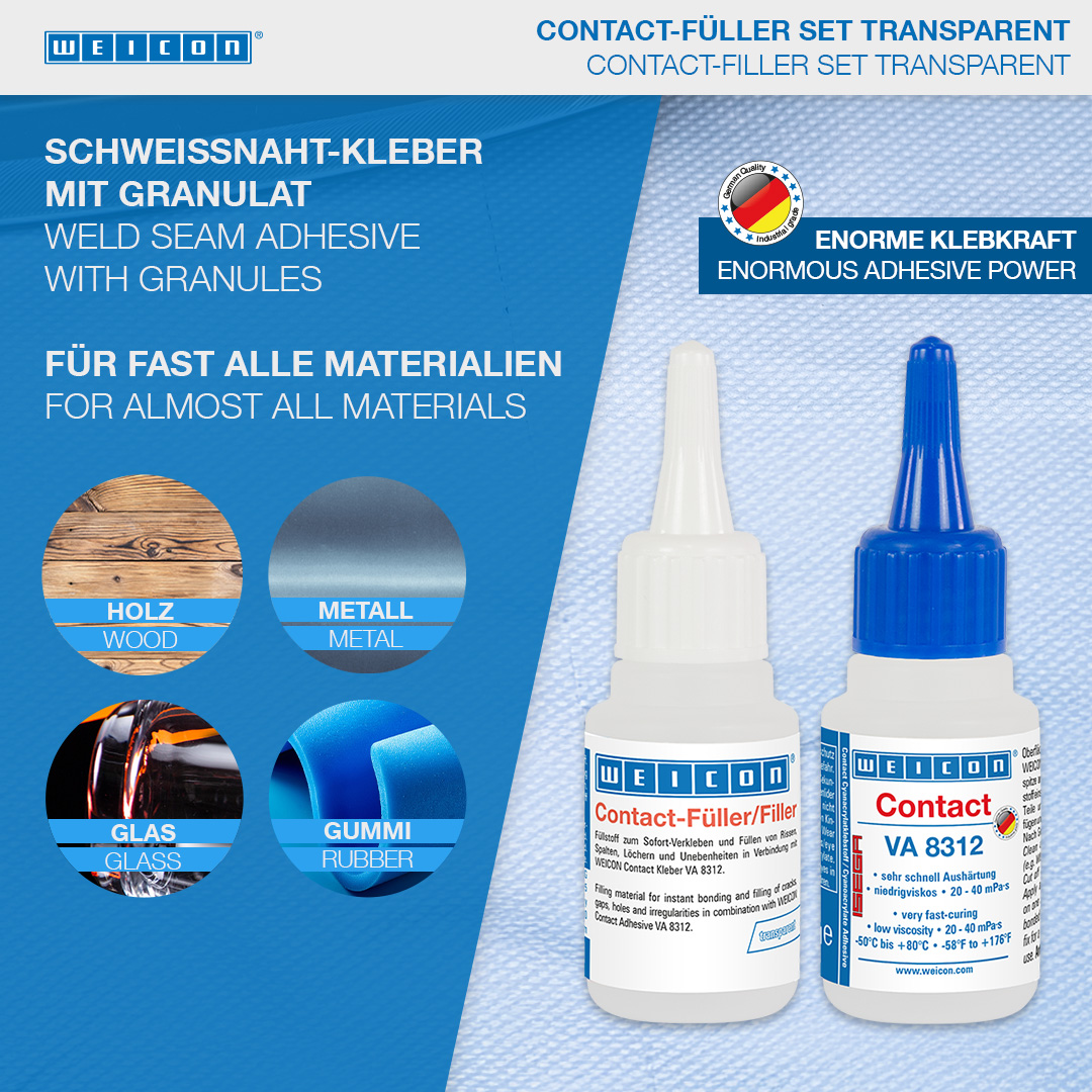 CA-Filler Kit | transparent special filler and cyanoacrylate adhesive Contact VA 8312