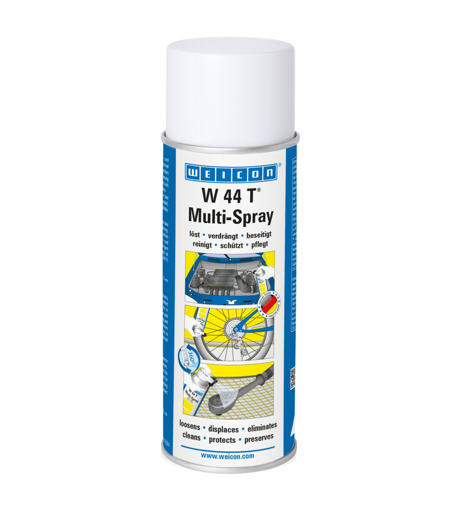 W 44 T® Multi-Spray | Huile lubrifiante et multifonctionnelle à effet quintuple W 44 T® Multi-Spray | Huile lubrifiante et multifonctionnelle à effet quintuple
