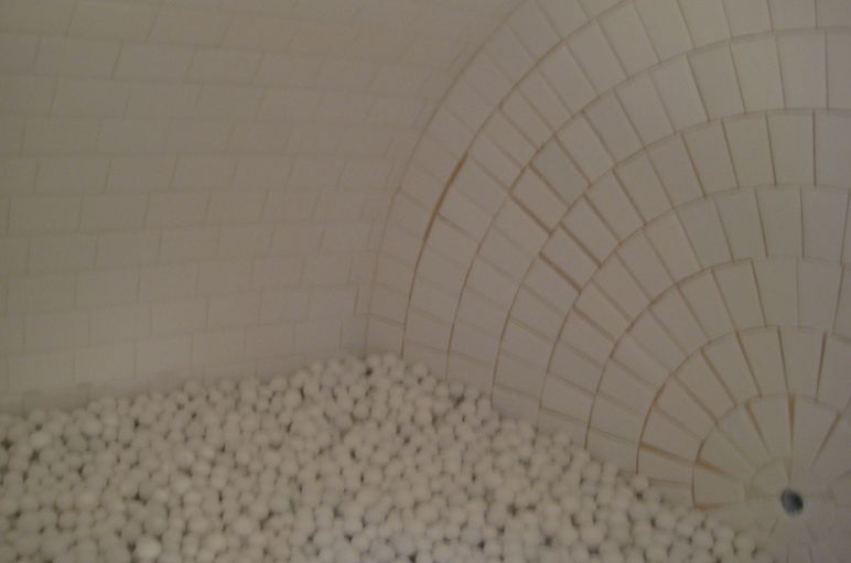 Moulin blanc vu de l'intérieur