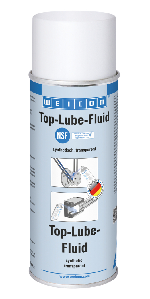 Top-Lub-Fluide | Lubrifiant adhésif synthétique pour le secteur alimentaire NSF H2 Top-Lub-Fluide | Lubrifiant adhésif synthétique pour le secteur alimentaire NSF H2