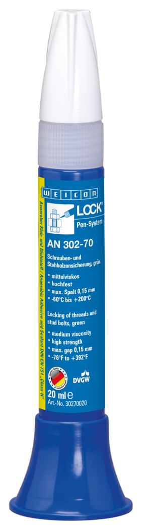 WEICONLOCK® AN 302-70 Frein filet | haute résistance, viscosité moyenne, homologué pour l'eau potable