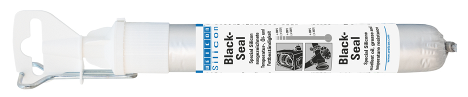 Black-Seal Silicone Spécial | Mastic d'étanchéité à élasticité permanente pour les zones résistantes à l'huile ou à la graisse Black-Seal Silicone Spécial | Mastic d'étanchéité à élasticité permanente pour les zones résistantes à l'huile ou à la graisse