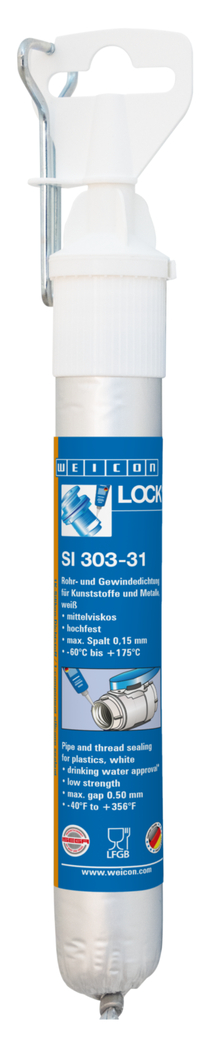 WEICONLOCK® SI 303-31 Etanchéité des Tuyaux et des Filetages | résistance faible, haute viscosité, certifié ISEGA