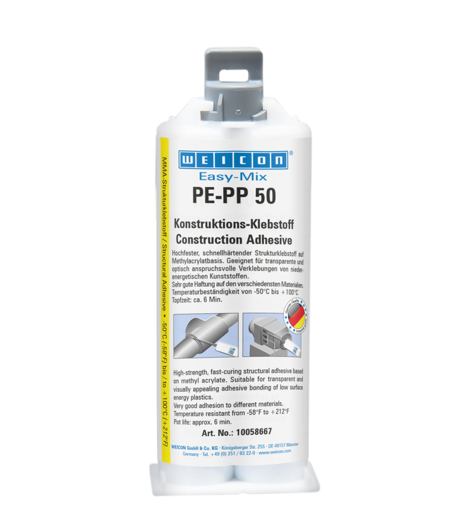 Easy-Mix PE-PP 50 | Adhésif de construction à base d'acrylate de méthyle pour matières plastiques spéciales