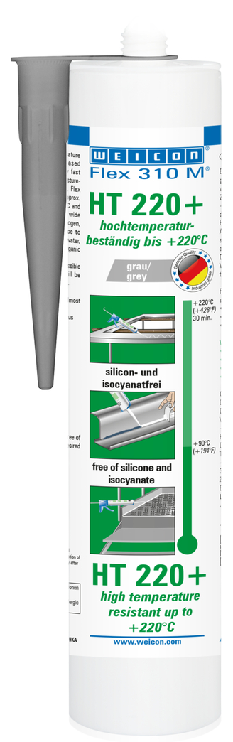 Flex 310 M HT 220+ | Scellant adhésif avec une très forte adhérence initiale à base de Ms-polymère, résistant aux températures jusqu’à 220°C