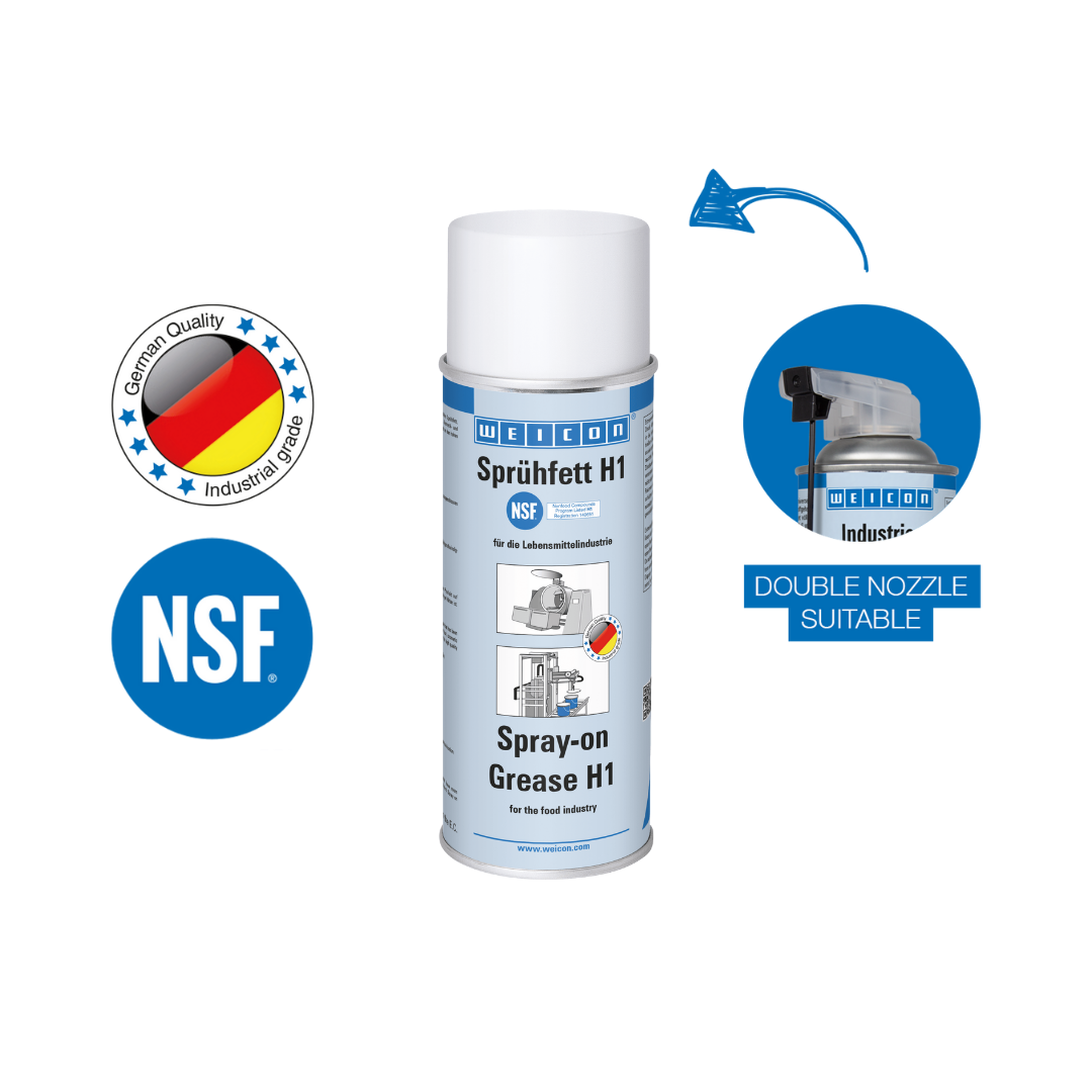 Spray Graisse H1 | Lubrifiant pour le secteur alimentaire NSF H1