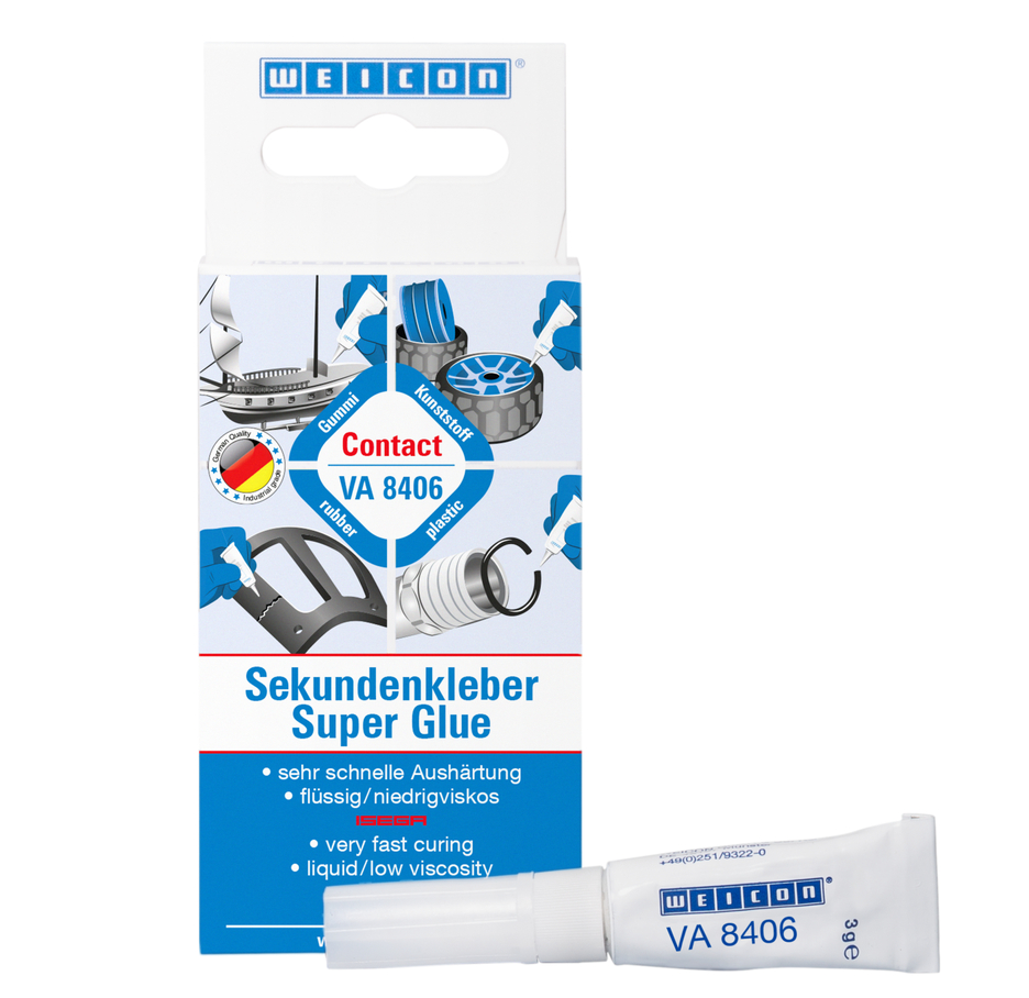 VA 8406 Adhésif Cyanoacrylate | Colle instantanée pour des fixations et des collages rapides