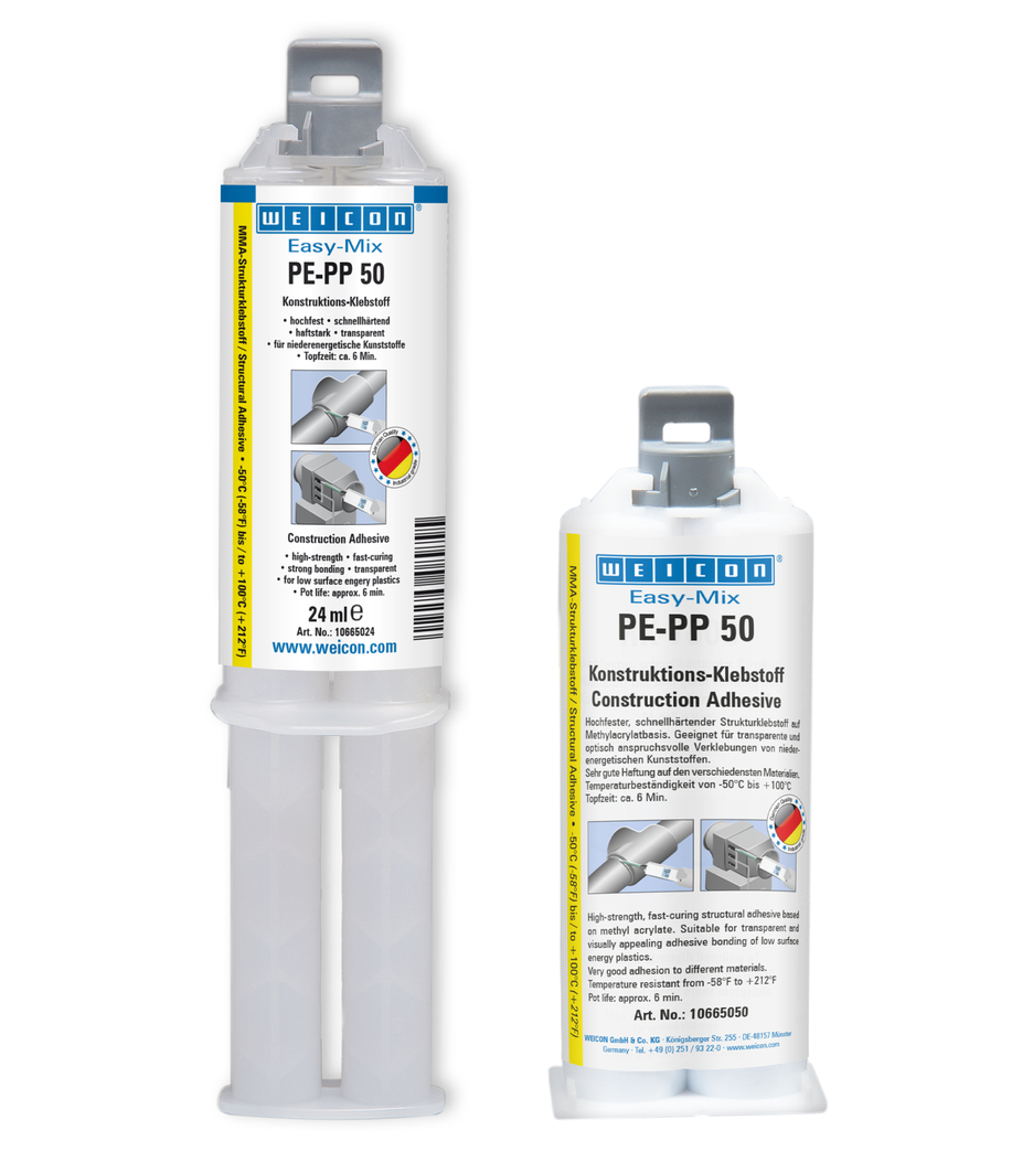 Easy-Mix PE-PP 50 | Adhésif de construction à base d'acrylate de méthyle pour matières plastiques spéciales