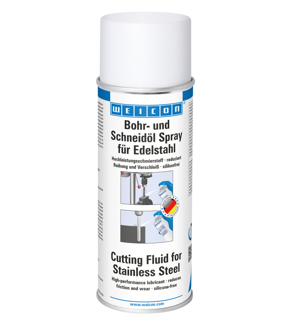 WEICON Spray d’Huile de coupe Acier Inox | Lubrifiant haute performance pour le travail des métaux