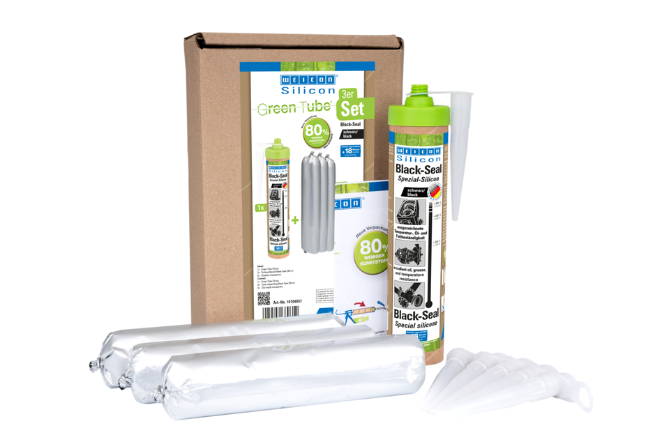 Black-Seal Silicone Spécial | Mastic d'étanchéité à élasticité permanente pour les zones résistantes à l'huile ou à la graisse Black-Seal Silicone Spécial | Mastic d'étanchéité à élasticité permanente pour les zones résistantes à l'huile ou à la graisse