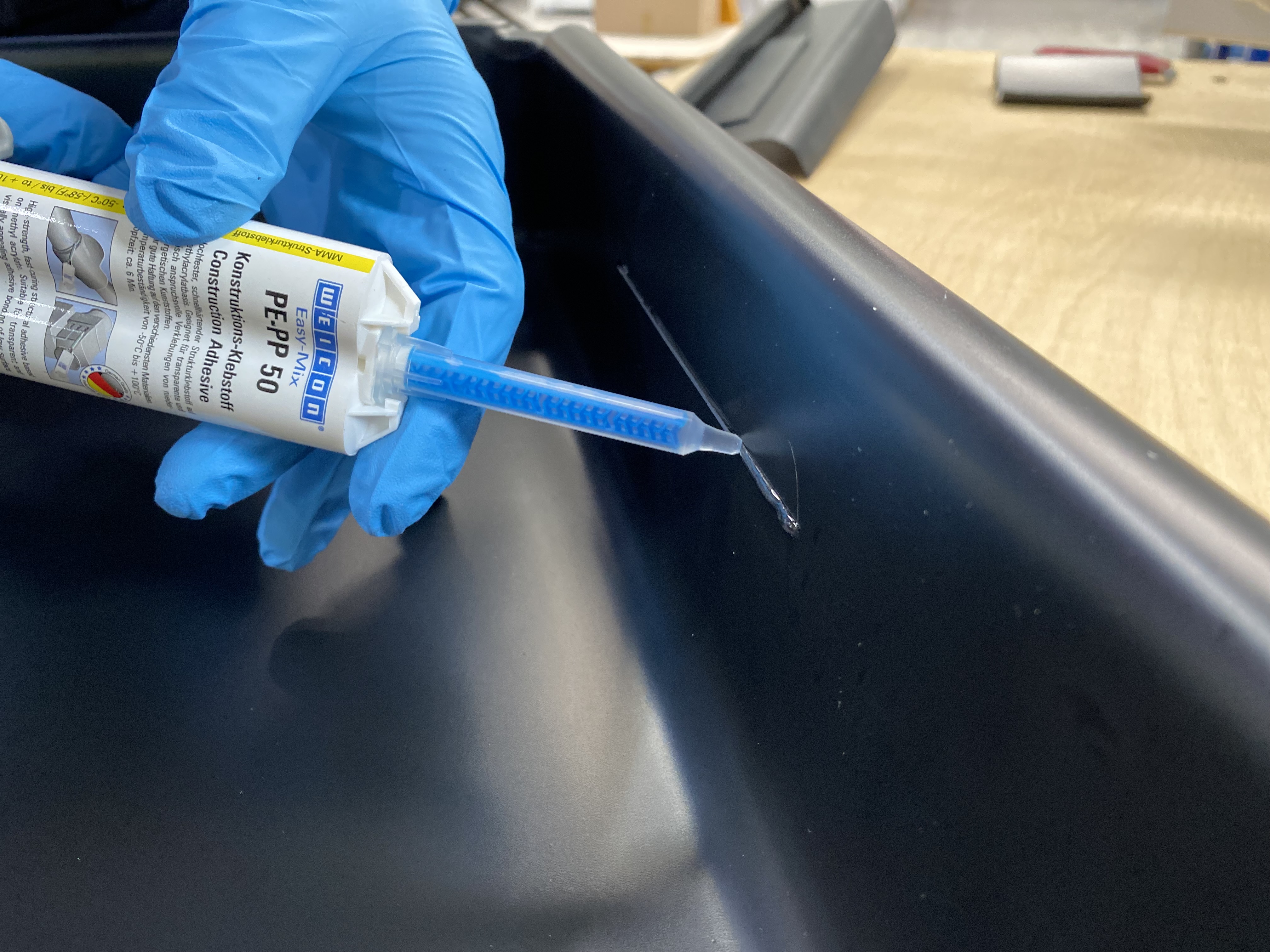 Easy-Mix PE-PP 50 | Adhésif de construction à base d'acrylate de méthyle pour matières plastiques spéciales