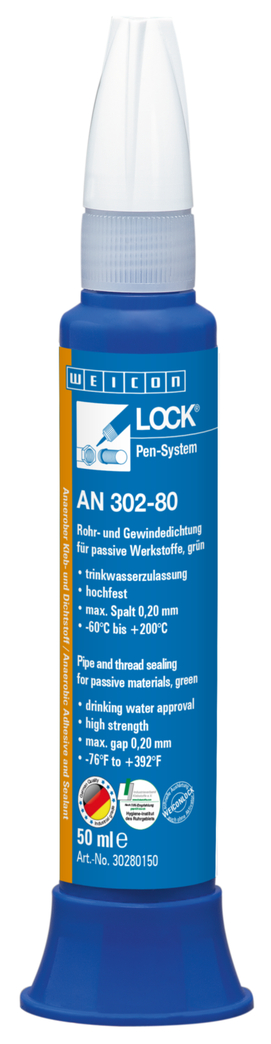 WEICONLOCK® AN 302-80 Etanchéité de Tuyaux et de Filetages | pour matières passives, haute résistance