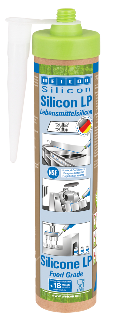 Silicone LP | mastic d'étanchéité à élasticité permanente pour le secteur de l'eau potable et des denrées alimentaires